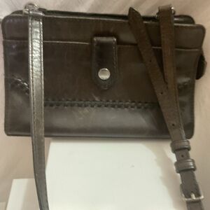 Leather crossbody bag brown Frye